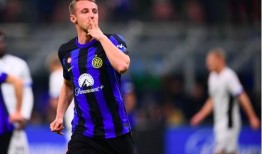 23-24赛季意甲第21轮补赛：国际米兰vs亚特兰大,国际米兰2-1险胜亚特兰大